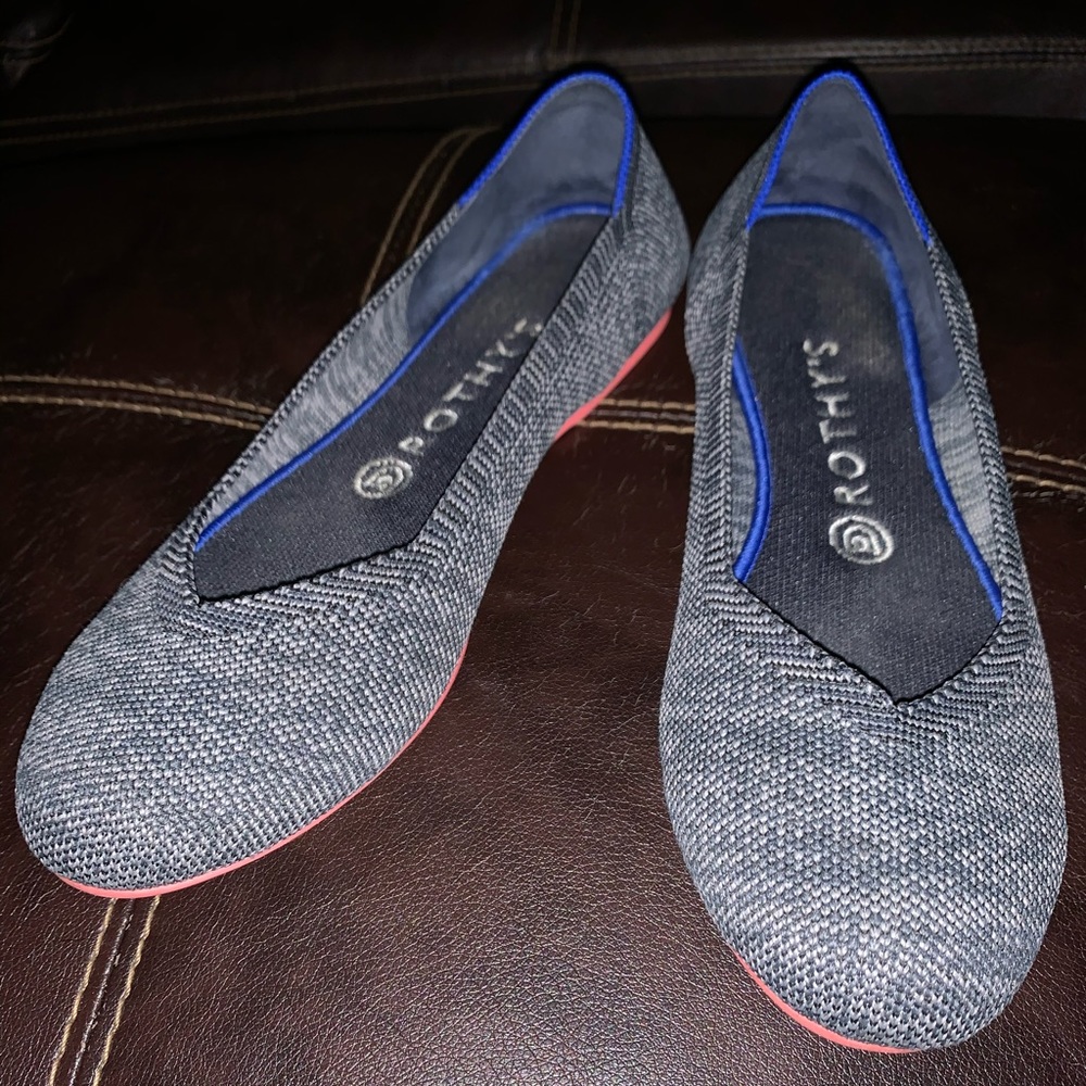 Rothys Charcoal flat size 8